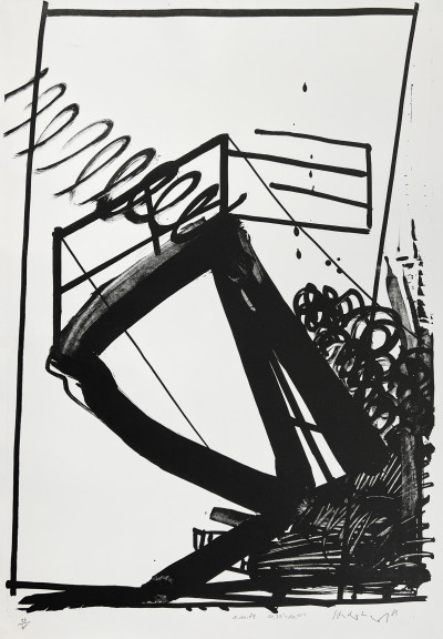 Image for Lot K.R.H. Sonderborg - Untitled (Composition in Black)