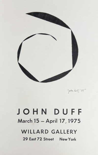 John Duff - Willard Gallery Poster