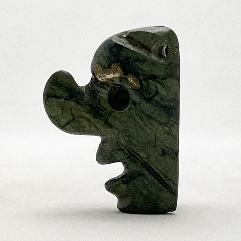 Pre-Columbian - Aztec Jade Effigy Pendant of a Face