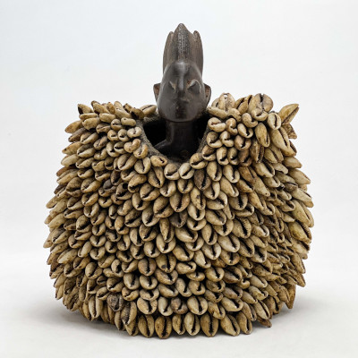 Image for Lot African - Yoruba Ibeji Twin Figure with Cowrie Shell Cloak