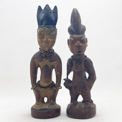 Image for Lot African - Male and Female Yoruba Ibeji Figures, Pair