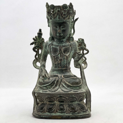 Sino-Tibetan - Small Figure of Crowned Guanyin