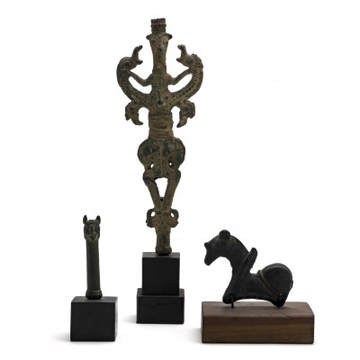 Image for Lot Luristan - Master of Animals Standard and other Bronzes, Group of 3