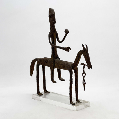 African - Bambara, Mali, Metal Horse and Rider