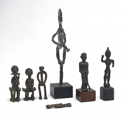 African - Bronze Figurines, Group of 7