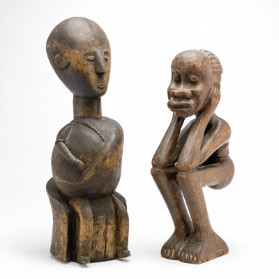 Image for Lot African Seated Figures, Group of 2