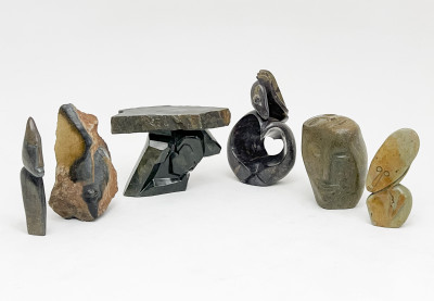 African - Shona Stone Figures, Group of 6