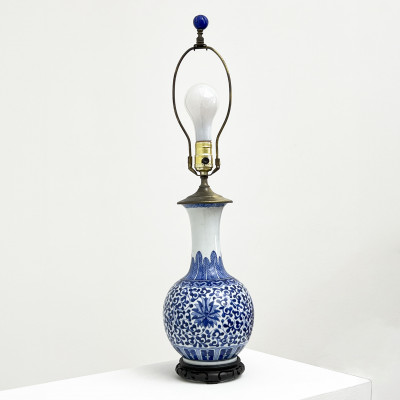 Image for Lot Chinese - Blue and White Vase Mounted as a Lamp