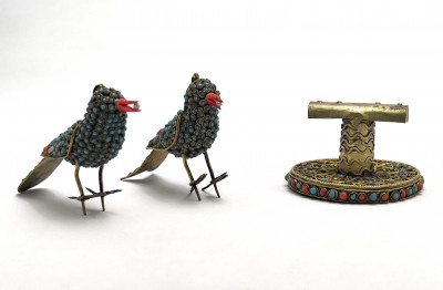 Tibetan - Brass Birds, Group of 2