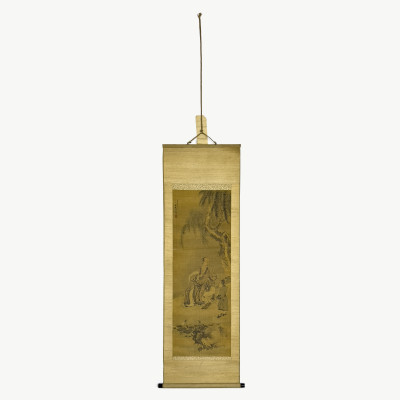 Image for Lot Chinese - Hanging Scroll, Figures Beneath a Tree
