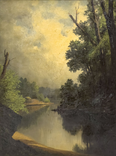 Image for Lot Frederick Stone Batcheller - Untitled (River scene)