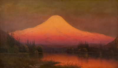 Image for Lot James Everett Stuart - Sunset Glow- Mt. Tacoma