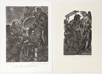 Fritz Eichenberg - Woodblock Christmas Cards, Group of 6