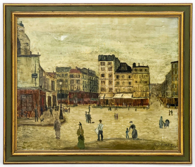 Raymond Jean Bizet - Paris Street Scene