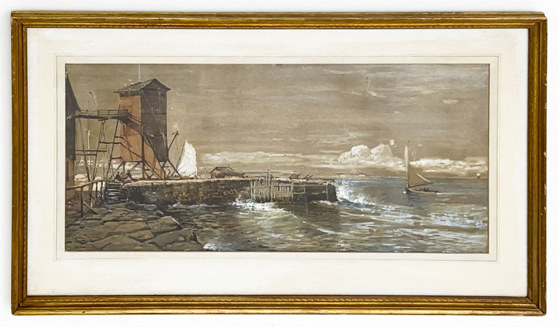 Edmund Darch Lewis - Untitled (Harbor Scene)