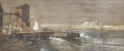 Edmund Darch Lewis - Untitled (Harbor Scene)