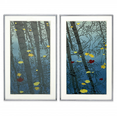 Image for Lot Sabra Johnson Field - Autumn Pool I and II, Group of 2