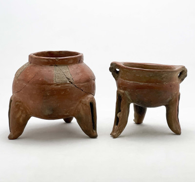 Pre-Columbian - Rattle Leg Tripod Bowls, Group of 2