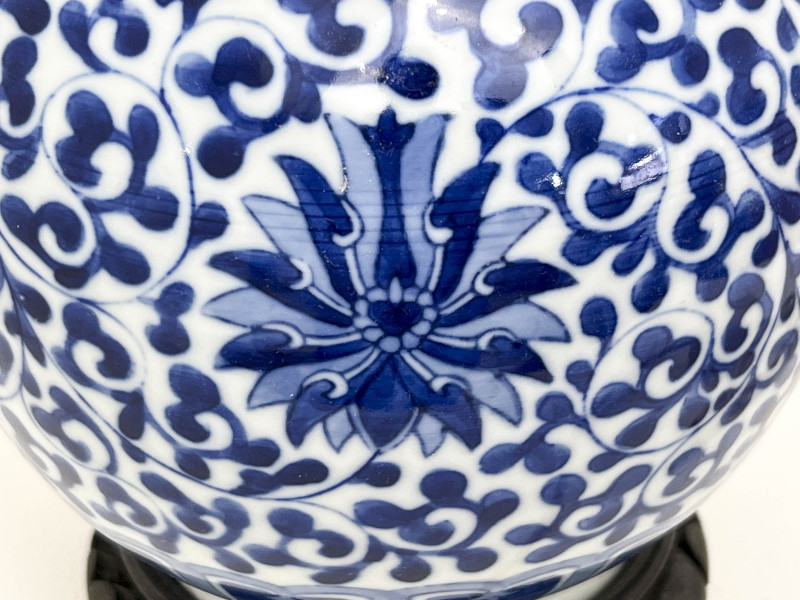 Chinese - Blue and White Vase Mounted as a Lamp