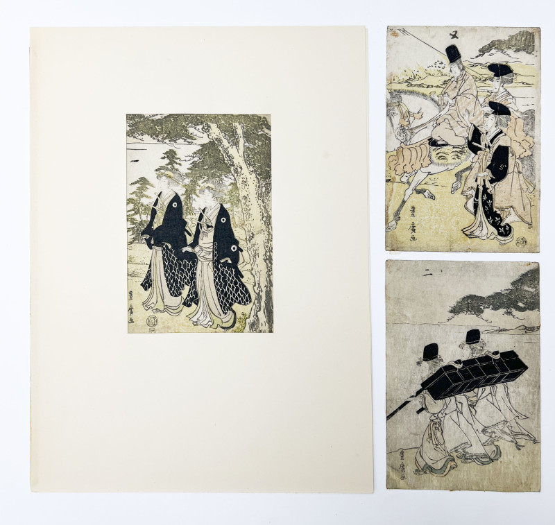 Toyohiro - Woodcut Prints, Group of 7