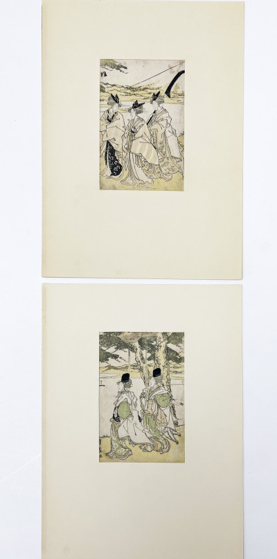 Toyohiro - Woodcut Prints, Group of 7