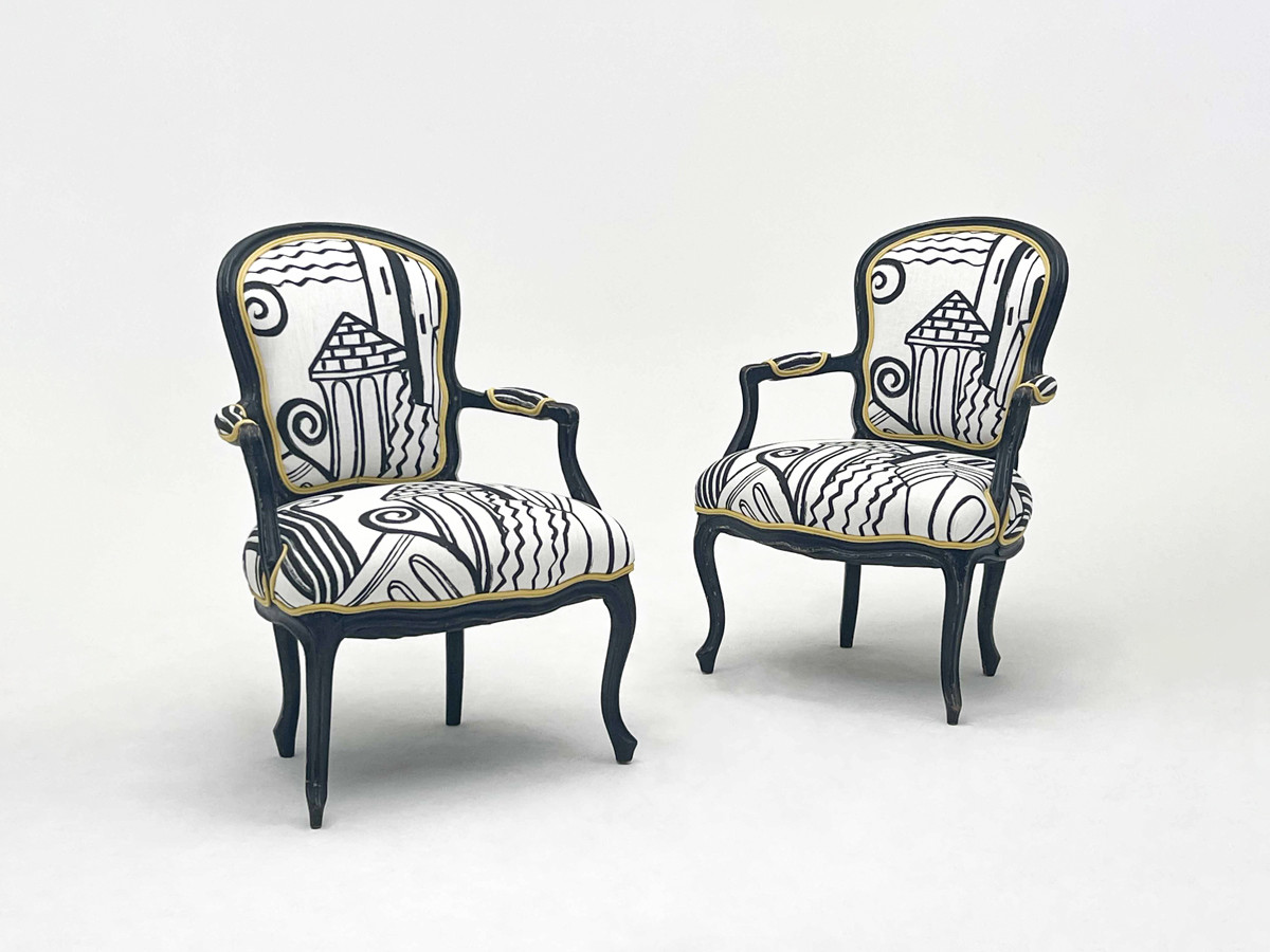 LOT 39 | Pair of Louis XV style fauteuils