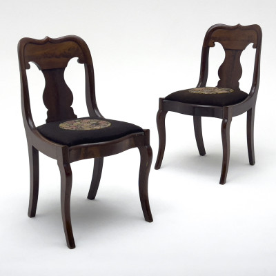 Image for Lot Empire Side Chairs, Pair