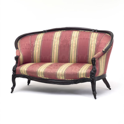 Image for Lot Empire Mahogany Upholstered Settee