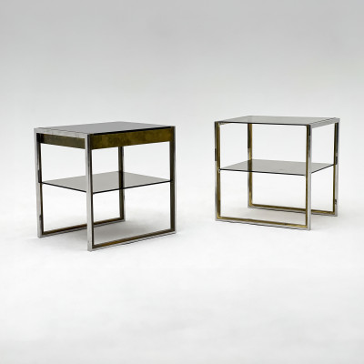Image for Lot Near Pair 2 Level Geometric Side Tables