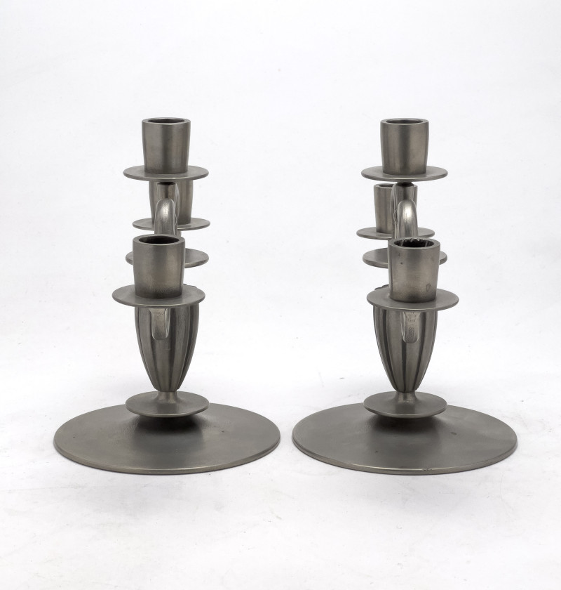 Edvin Ollers - Candlesticks, Pair