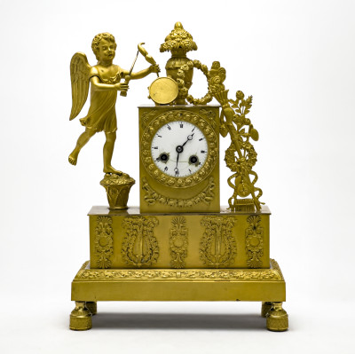 Image for Lot French Empire Ormolu Mantle Clock