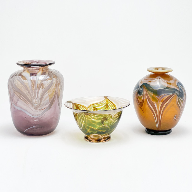 Art Glass Vases, Group of 3