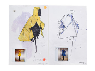 Geoffrey Beene Studio - Fashion Illustrations, Group of 42