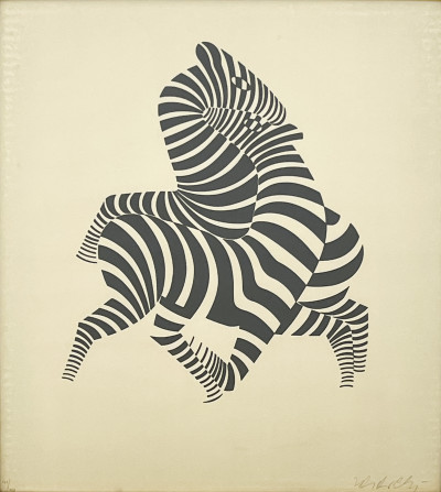 Image for Lot Victor Vasarely - Untitled (Zebras)