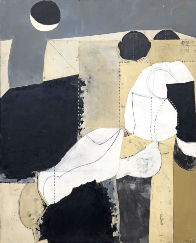 Armando Morales - Untitled (Composition in Black, White, and Gray)
