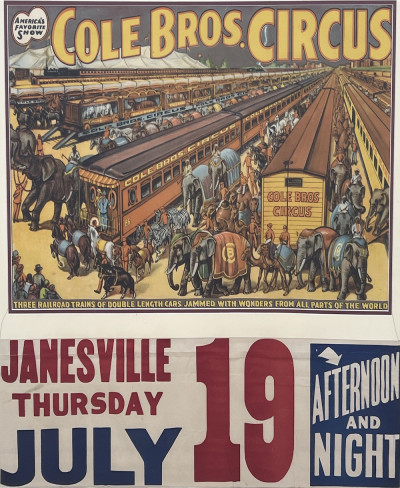 Image for Lot Cole Bros Circus Advertisement