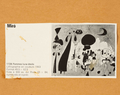 after Joan Miró - Femme, Lune, Etoile