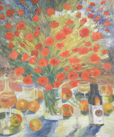 Title Kalil - Poppies on the Table / Artist