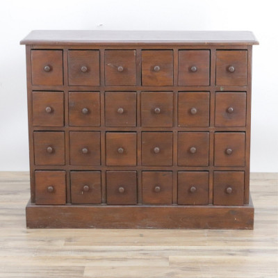 Image for Lot Colonial Style Cherry Apothecary Chest