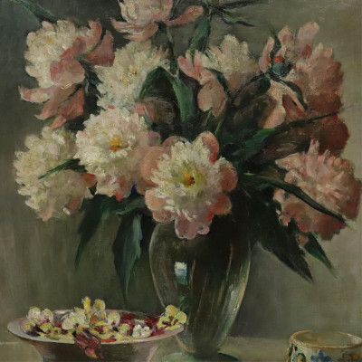 Image for Lot Mary Bartlett Fairchild Low - Peonies, O/C