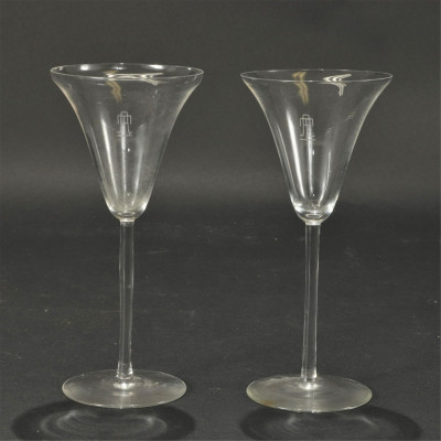 Image for Lot Set of 26 R. Lalique Sevres Red Wine Glasses