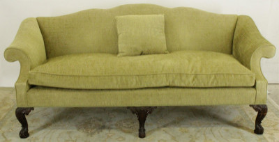 Image for Lot George II Style Wood Upholstered Sofa