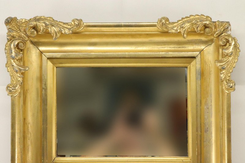Image 2 of lot 19th C. Empire Giltwood Pier Mirror