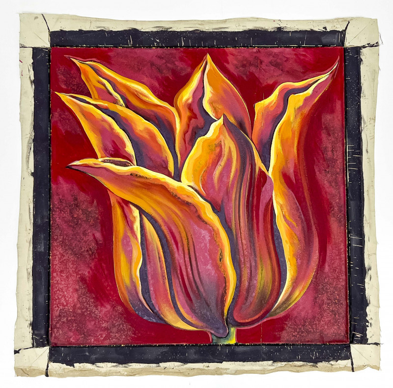 Lowell Nesbitt - Red and Yellow Tulip
