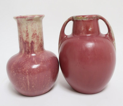 Two Fulper Vases In Reds