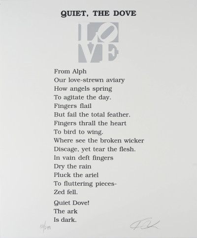 Robert Indiana - Quiet is the Dove, Book of Love