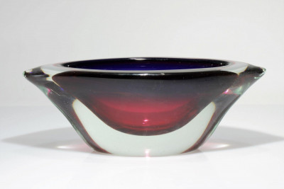 Image for Lot Attr. Flavio Poli Boat Form Glass Bowl