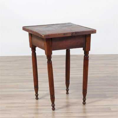 Image for Lot Late Federal Stained Pine Side Table