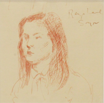 Image for Lot Raphael Soyer  Portrait ink