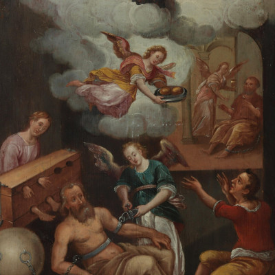 Image for Lot Hispano Flemish School, THE LIFE OF A MARTYR- O/B
